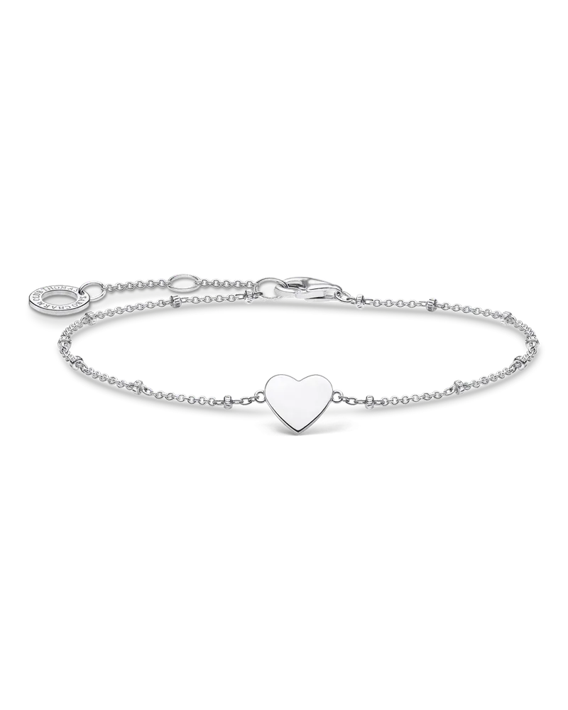 Thomas Sabo Damen Armband Herz mit Kugeln silber, Sterlingsilber, Charming Collection Silberfarben