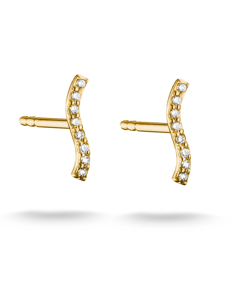 Thomas Sabo Ohrstecker mit weißem Zirkonia weiß H2366-M01-14 Gelbgoldfarben