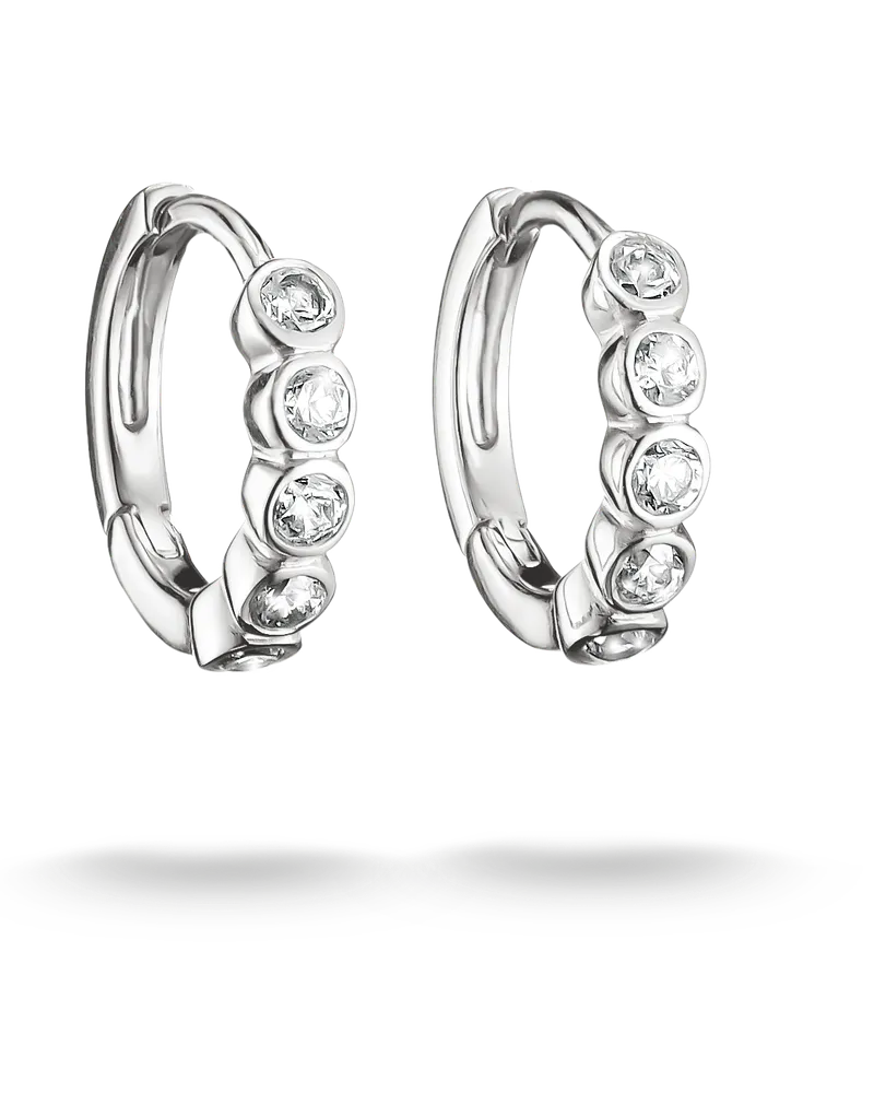 Thomas Sabo Creolen mit weißem Zirkonia weiß CR777-051-14 Silberfarben