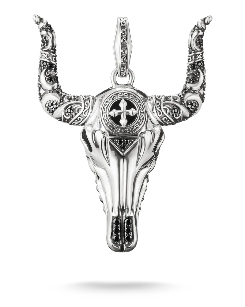 Thomas Sabo Anhänger Bullenschädel schwarz PE1026-641-11 Schwarz