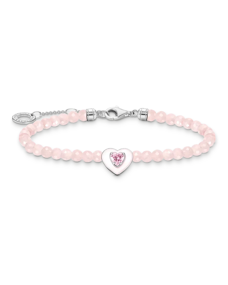 Thomas Sabo Armband Herz mit Rosenquarz-Beads Pink