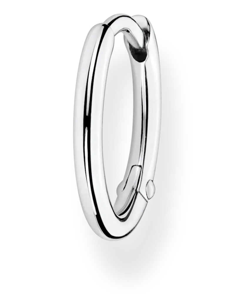 Thomas Sabo Damen Einzel Creole klassisch silber, Sterlingsilber, Charming Collection Silberfarben
