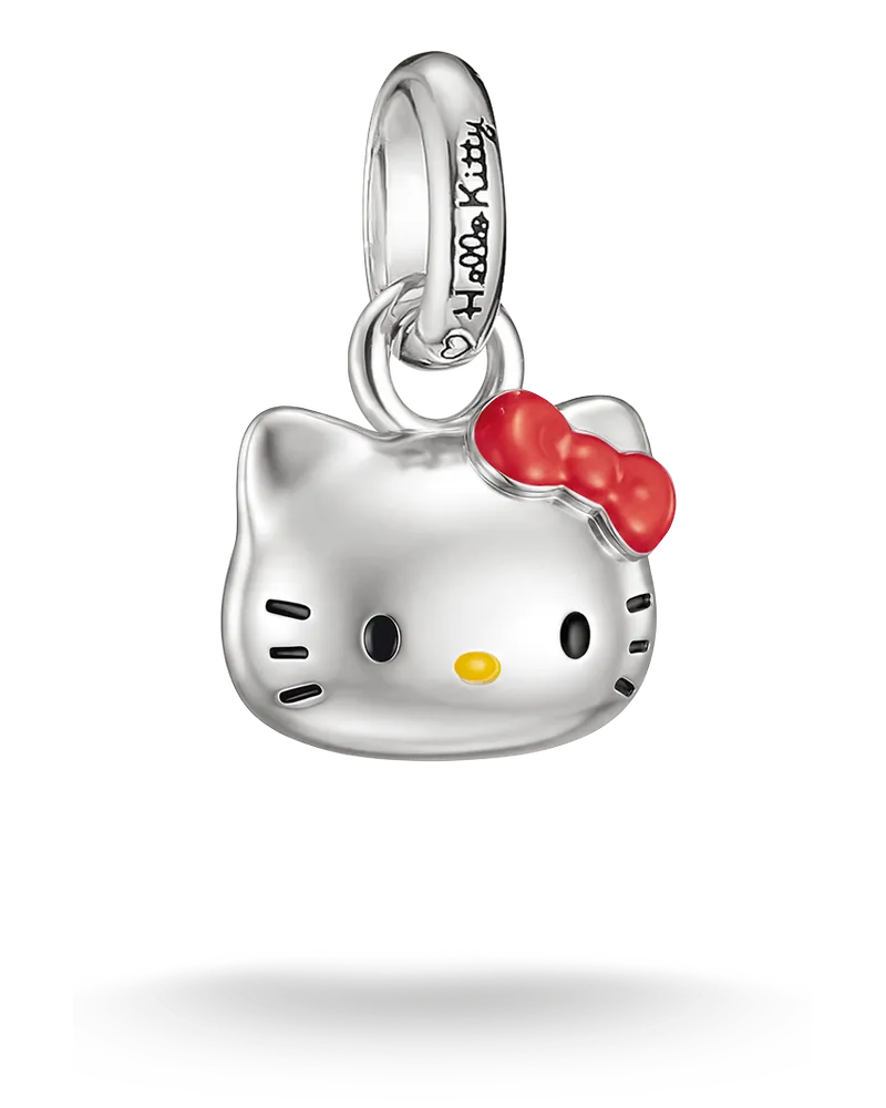 Thomas Sabo Damen Hello Kitty Charm rote Schleife – Connect, M06, Charm Club Collection Gelb