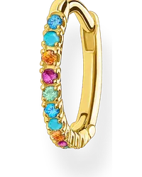 Thomas Sabo Einzel Creole farbige Steine gold Blau