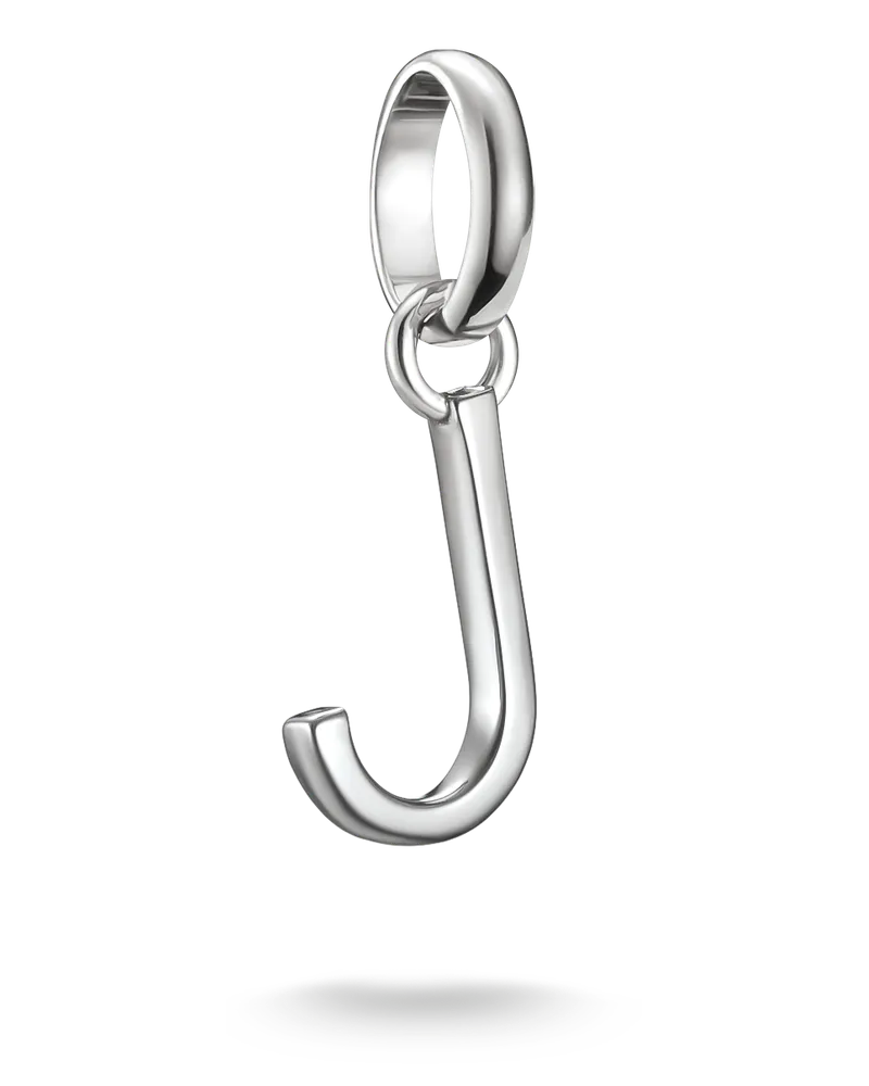 Thomas Sabo Damen Charm-Anhänger Buchstabe J Connect Silber, Sterlingsilber Silberfarben