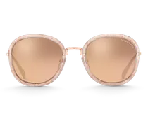 Sonnenbrille Mia Quadratisch rosa Verspiegelt