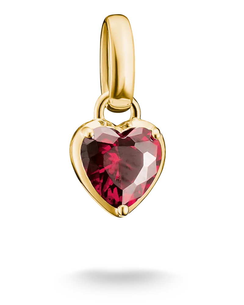 Thomas Sabo Charm Geburtsstein Juli – Connect rot CC1335-M01-10 Gelbgoldfarben