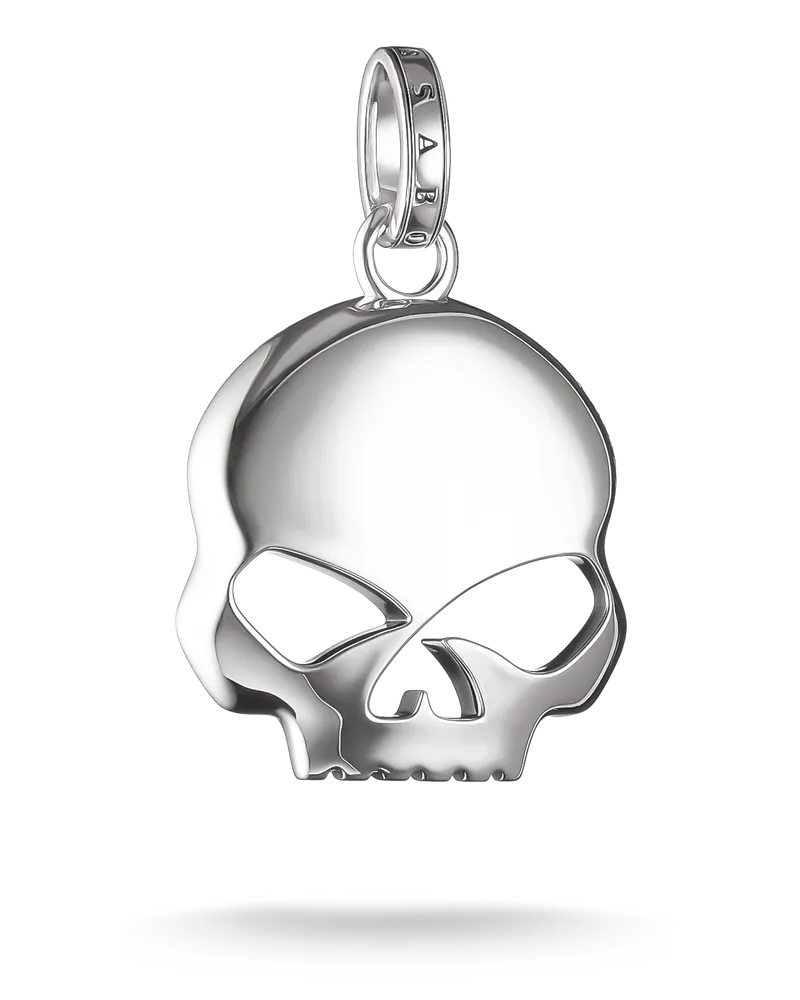 Thomas Sabo Herren Harley-Davidson® Anhänger Totenkopf Willie G. Skull Silber, Sterlingsilber geschwärzt Silberfarben