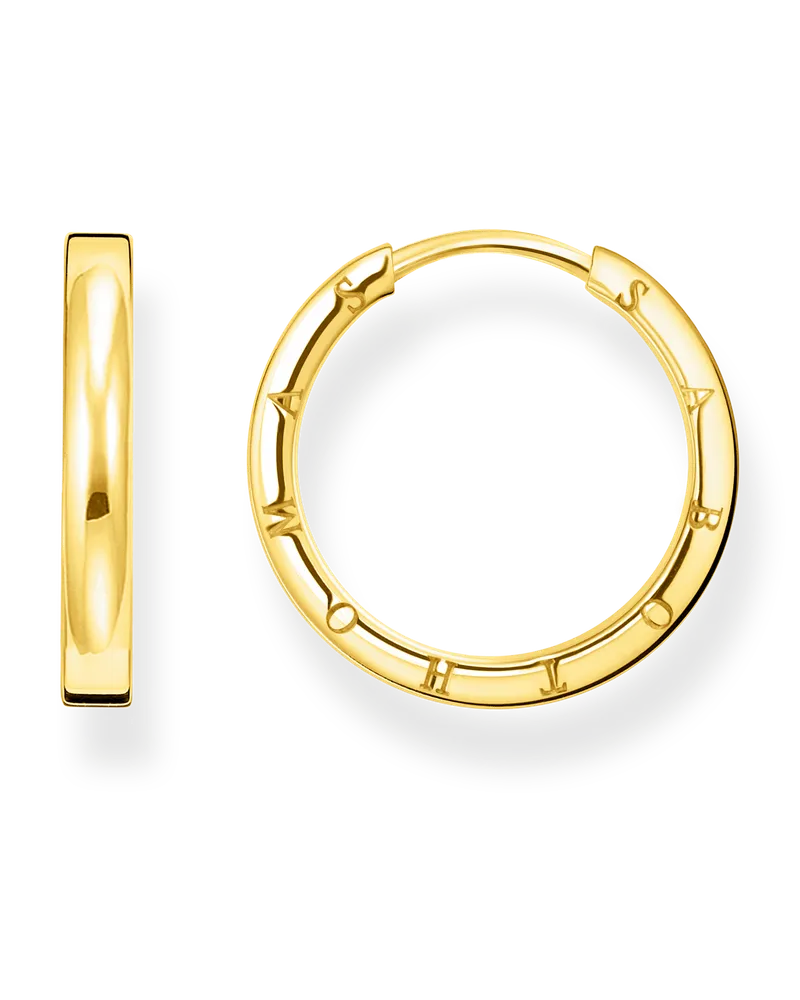 Thomas Sabo Damen Creolen klein gold, Sterlingsilber Gelbgold vergoldet Gelbgoldfarben