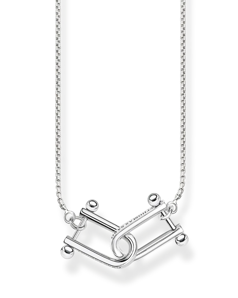 Thomas Sabo Damen Kette Iconic, Sterlingsilber geschwärzt Silberfarben