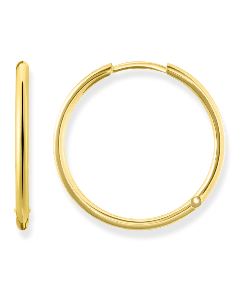 Thomas Sabo Damen Creolen groß, Sterlingsilber Gelbgold vergoldet Gelbgoldfarben