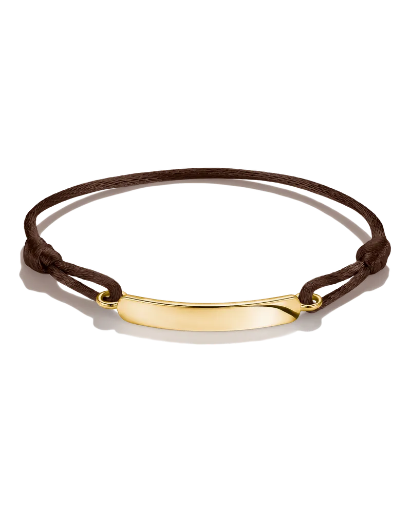 Thomas Sabo Damen Textilarmband gravierbar dunkelbraun, M03 Braun