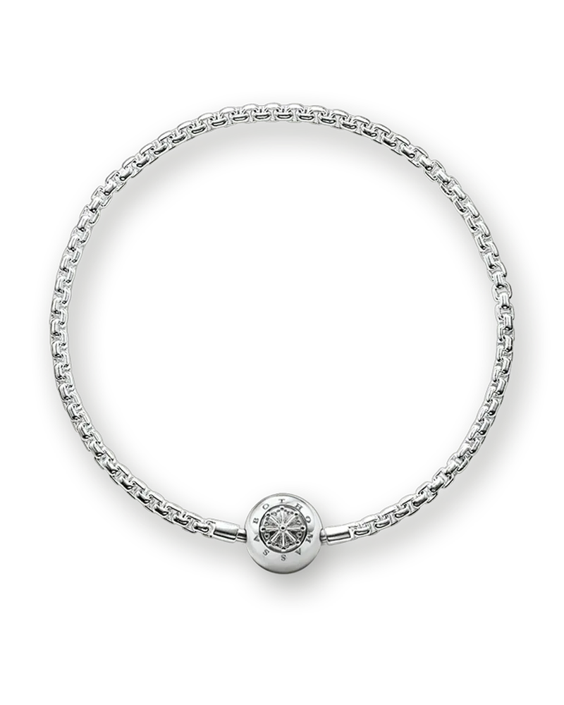 Thomas Sabo Herren Armband für Beads, Sterlingsilber, Karma Beads Silberfarben