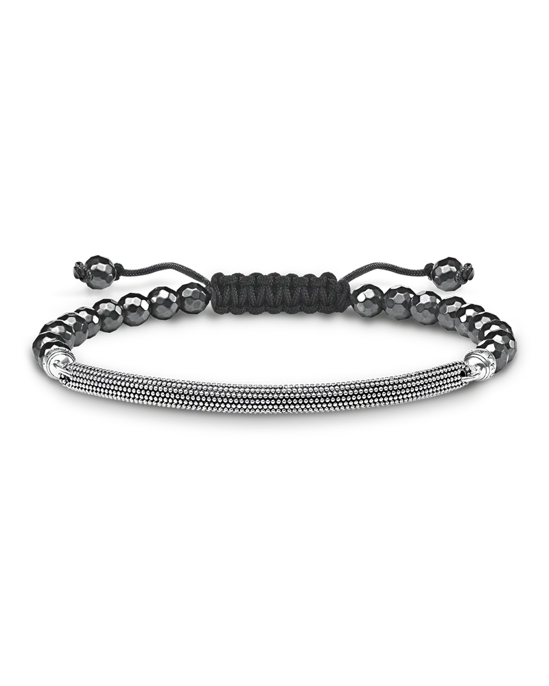 Thomas Sabo Herren Armband Kathmandu, Sterlingsilber geschwärzt Schwarz