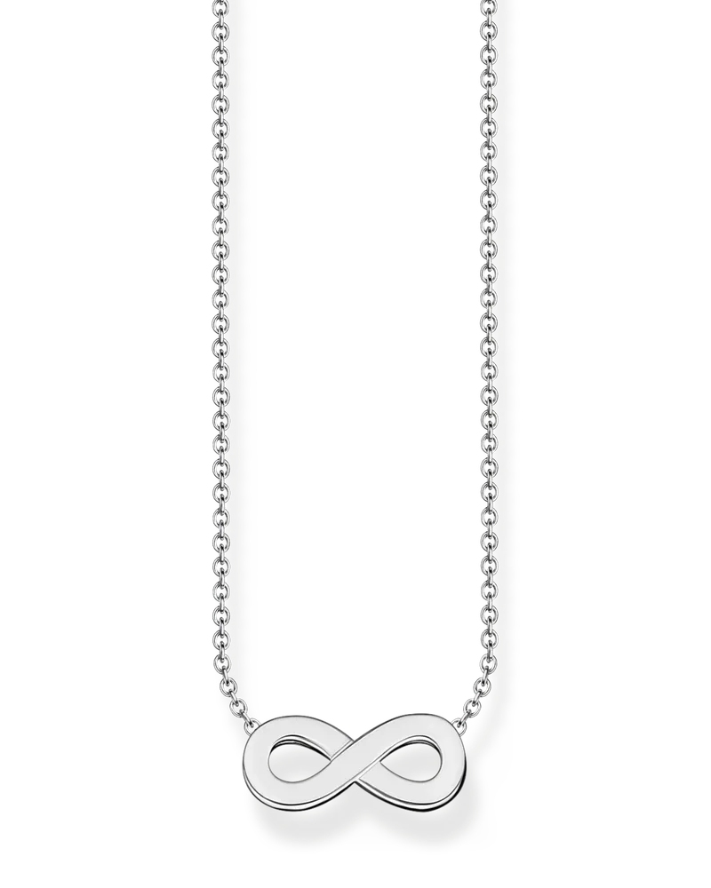 Thomas Sabo Damen Kette mit Infinity-Anhänger Silber, Sterlingsilber, Charming Collection Silberfarben