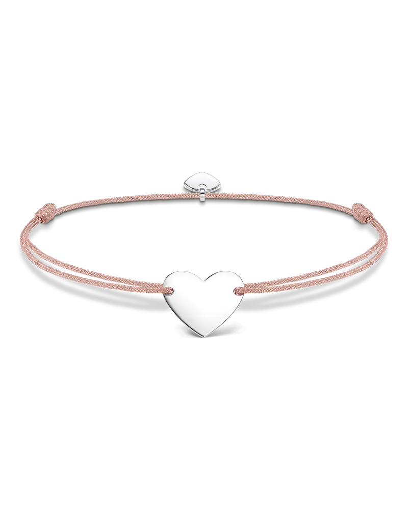Thomas Sabo Damen Armband Little Secret Herz mit Gravur, Sterlingsilber Beige