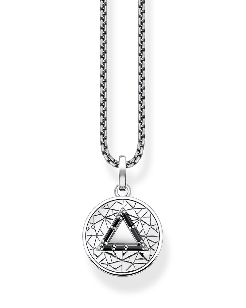 Thomas Sabo Herren Kette Elements of Nature silber, Sterlingsilber Schwarz