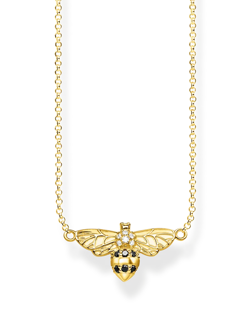 Thomas Sabo Damen Kette Biene, Sterlingsilber Gelbgold vergoldet Gelbgoldfarben