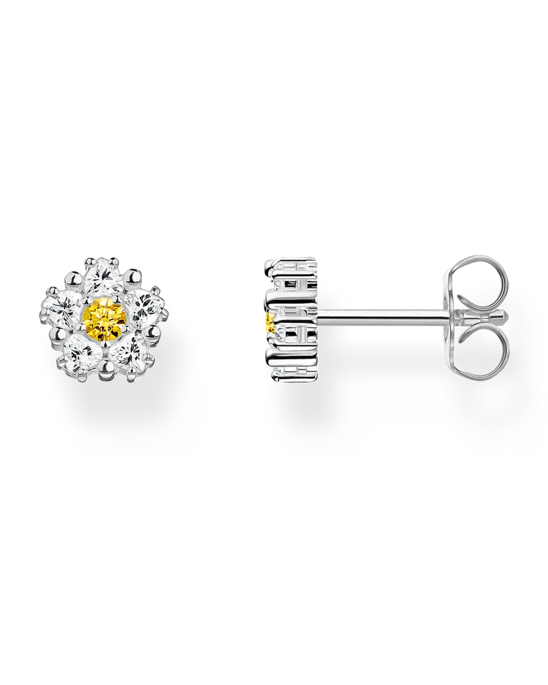 Thomas Sabo Damen Ohrstecker Blume Lovely Daisy klein Silber, Sterlingsilber Silberfarben