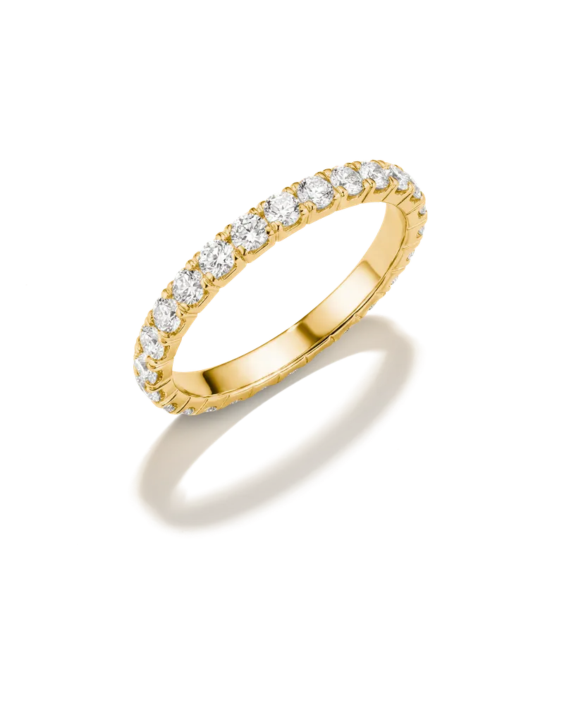 Thomas Sabo Damen Eternityring mit weißem Zirkonia, M01 Gelbgoldfarben