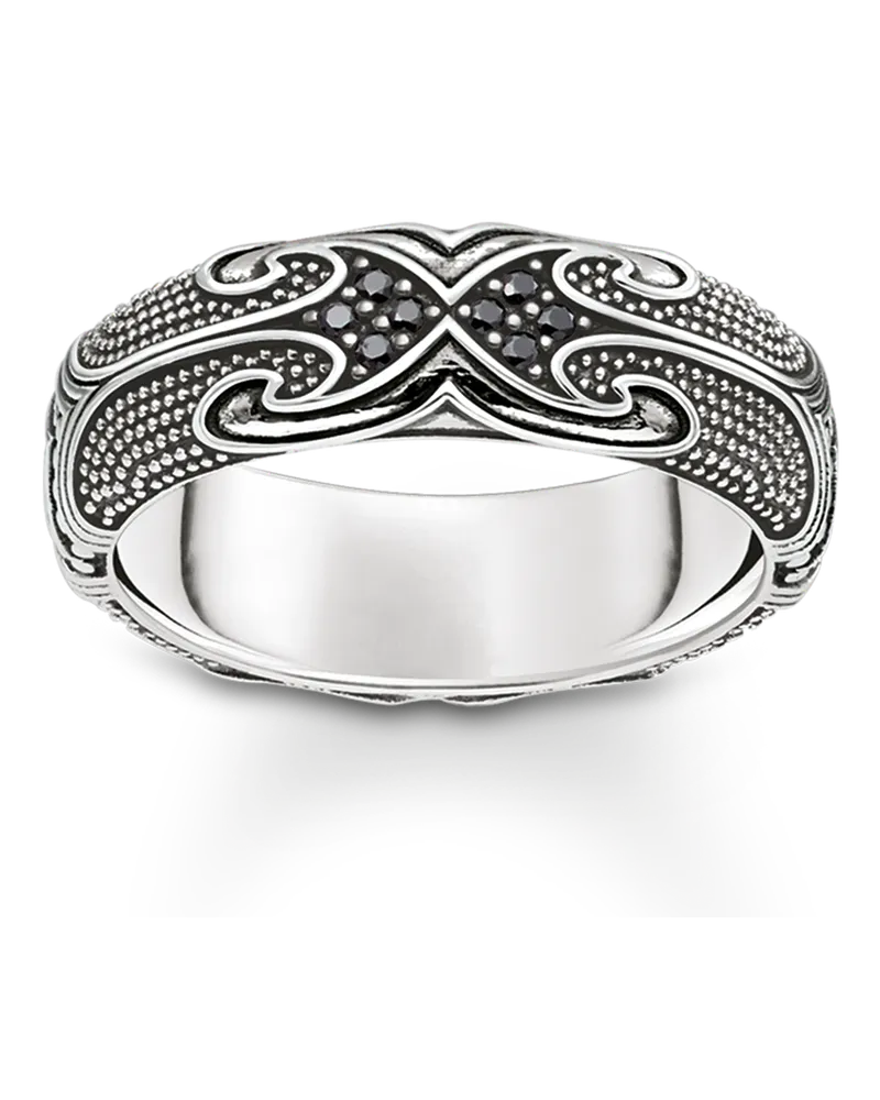 Thomas Sabo Damen Ring Maori , Sterlingsilber Schwarz