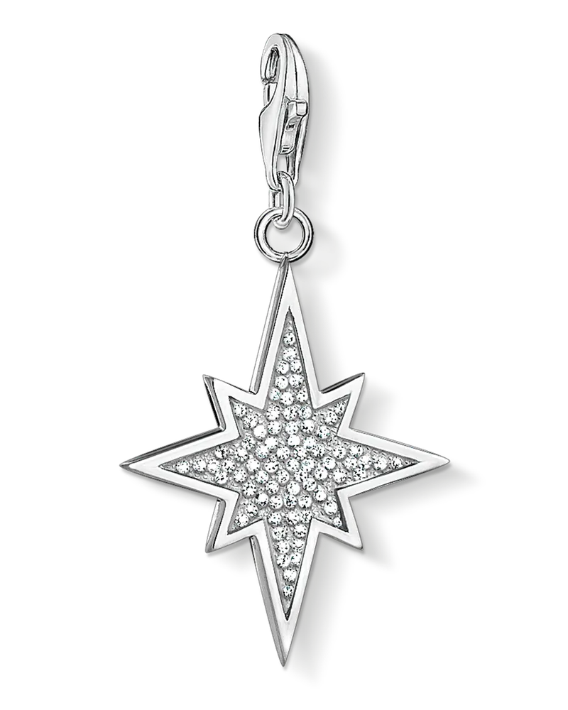 Thomas Sabo Charm-Anhänger Glitzerstern Silberfarben