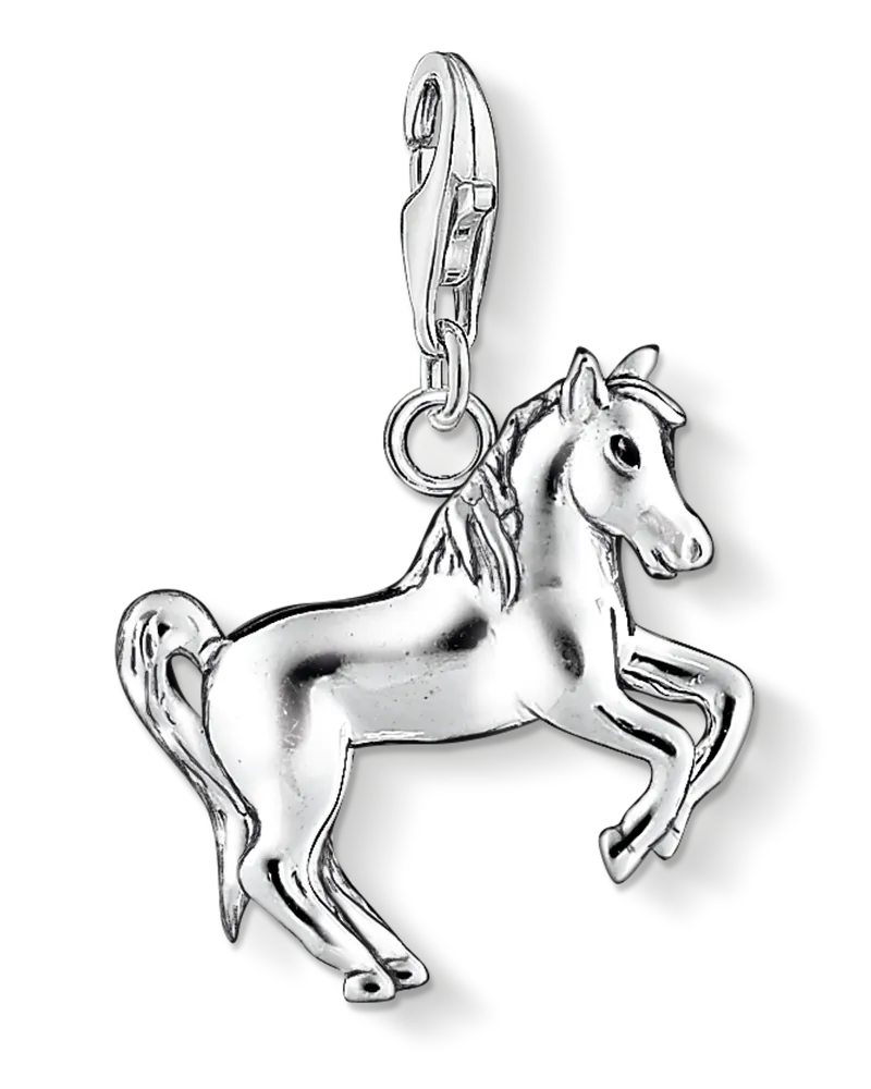 Thomas Sabo Damen Charm-Anhänger Pferd, Sterlingsilber, Charm Club Collection Silberfarben