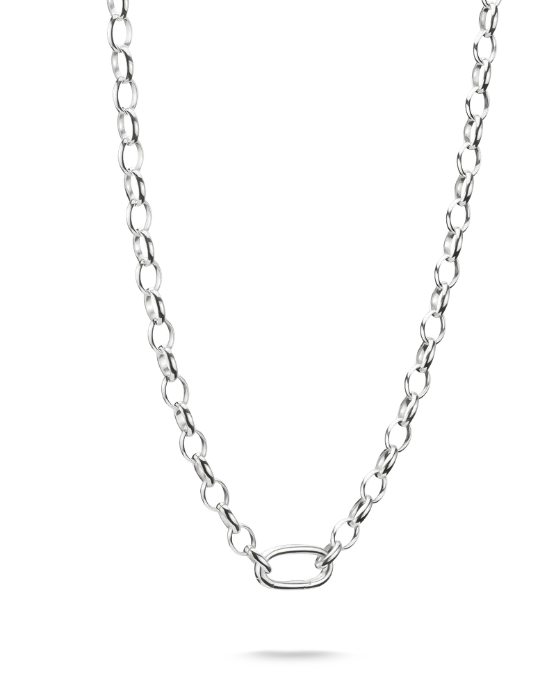 Thomas Sabo Damen Charm-Kette mit einem Connect Link Silber, Sterlingsilber Silberfarben