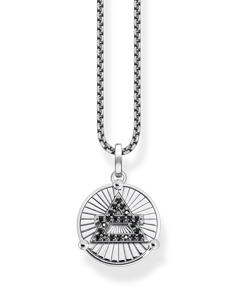 Thomas Sabo Herren Kette Elements of Nature silber, Sterlingsilber Schwarz