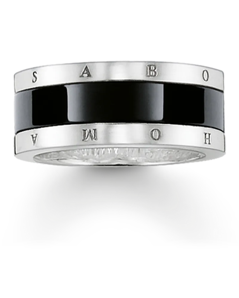 Thomas Sabo Herren Bandring schwarzes Keramik, Keramik Schwarz