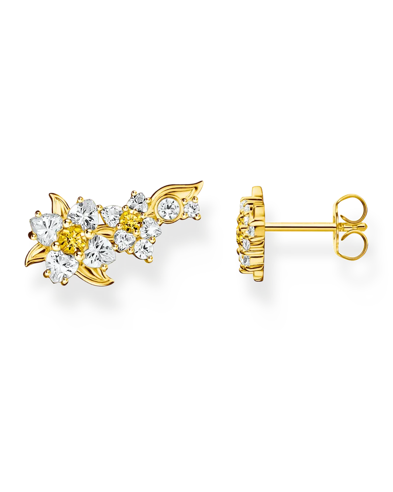 Thomas Sabo Ohrstecker Blume Lovely Daisy vergoldet Gelbgoldfarben