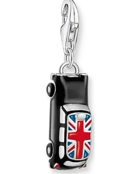 Thomas Sabo Charm-Anhänger LONDON Taxi mit Union Jack Silber Blau