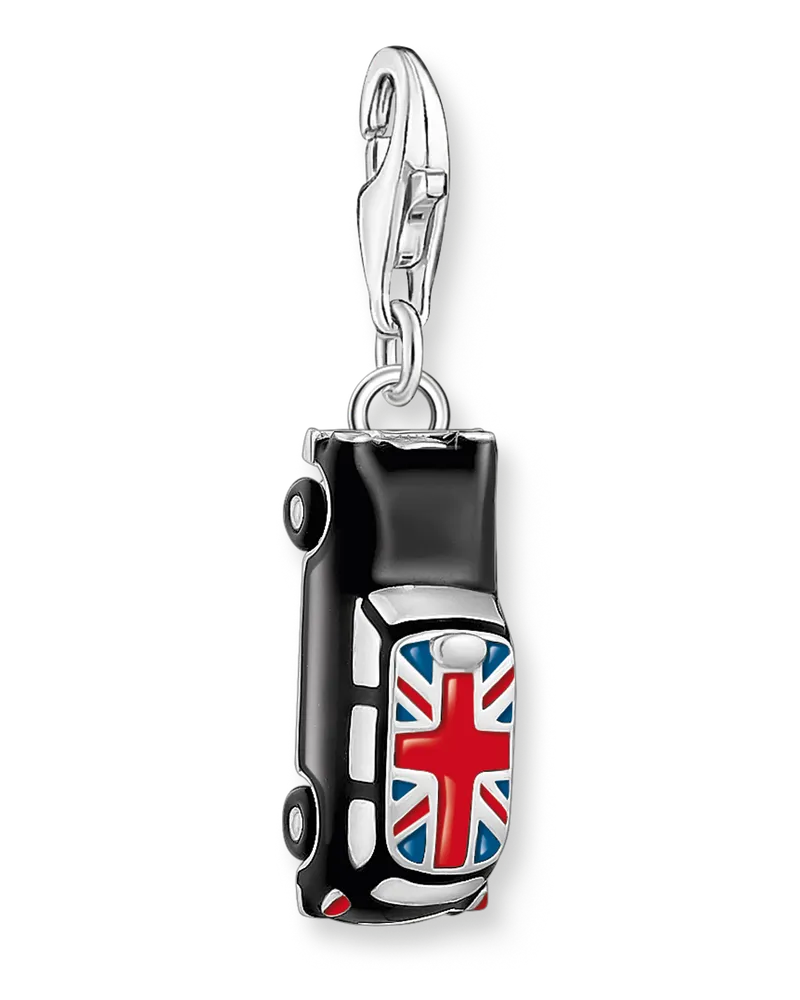 Thomas Sabo Charm-Anhänger LONDON Taxi mit Union Jack Silber Blau