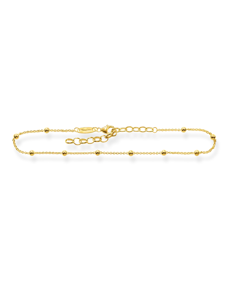 Thomas Sabo Damen Fußkette Dots gold, Sterlingsilber Gelbgold vergoldet Gelbgoldfarben