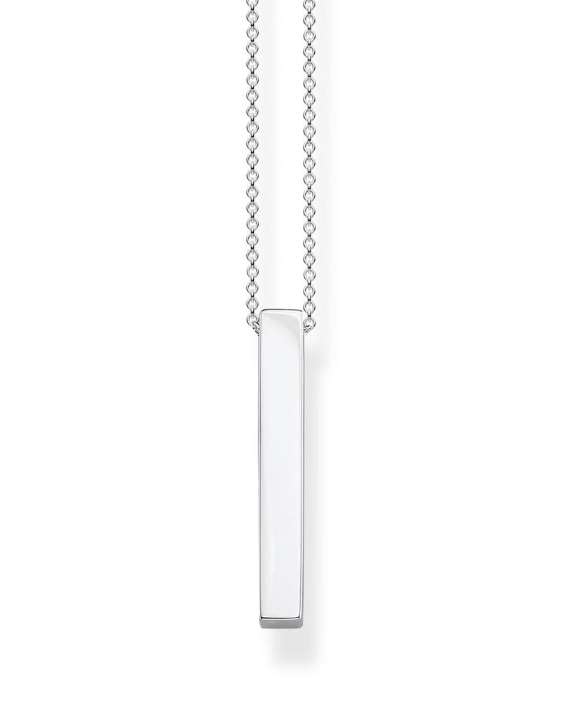 Thomas Sabo Damen Kette Quader silber mit Gravur, Sterlingsilber Silberfarben