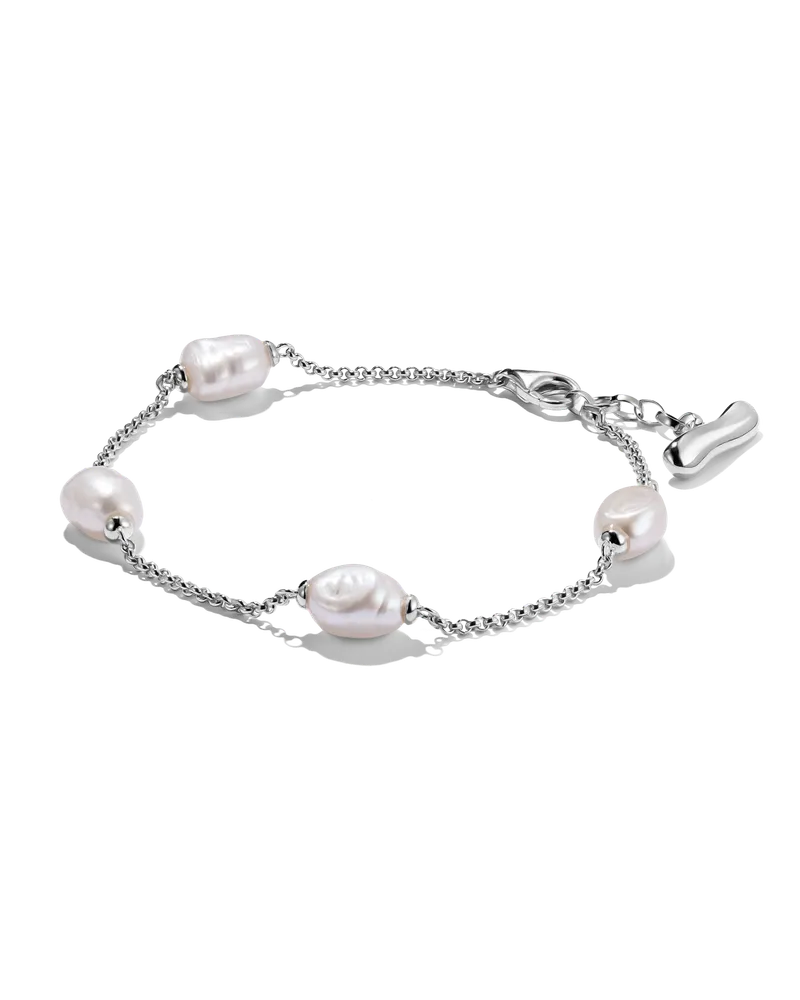 Thomas Sabo Damen Armband mit Perlen Natural Beauty Silber, Sterlingsilber Silberfarben