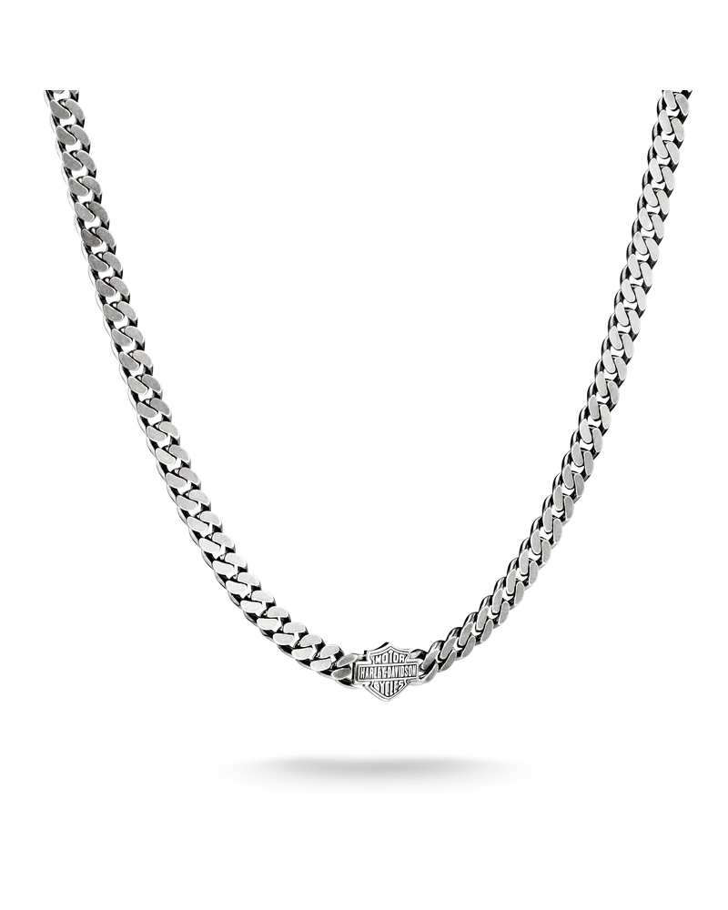 Thomas Sabo Herren Harley-Davidson® Gliederkette Logo Silber, Sterlingsilber geschwärzt Silberfarben