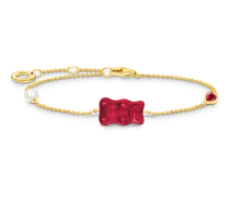 Armband mit rotem Goldbären