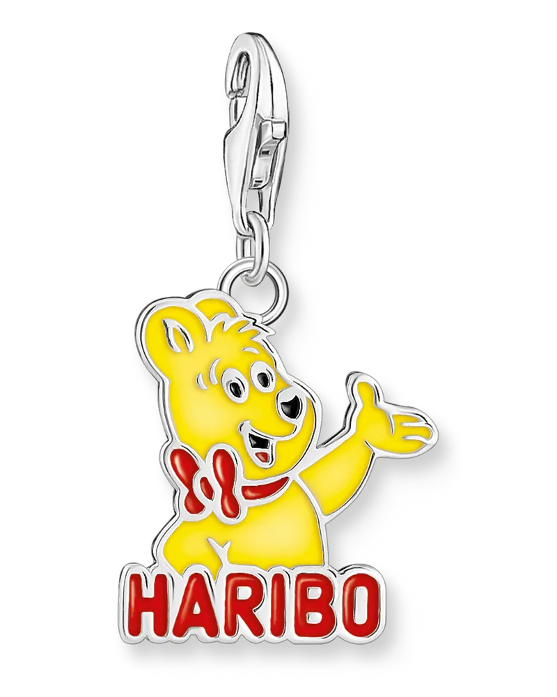 Thomas Sabo Damen Charm-Goldbären-Anhänger HARIBO Silber, Sterlingsilber, Charm Club Collection Gelb