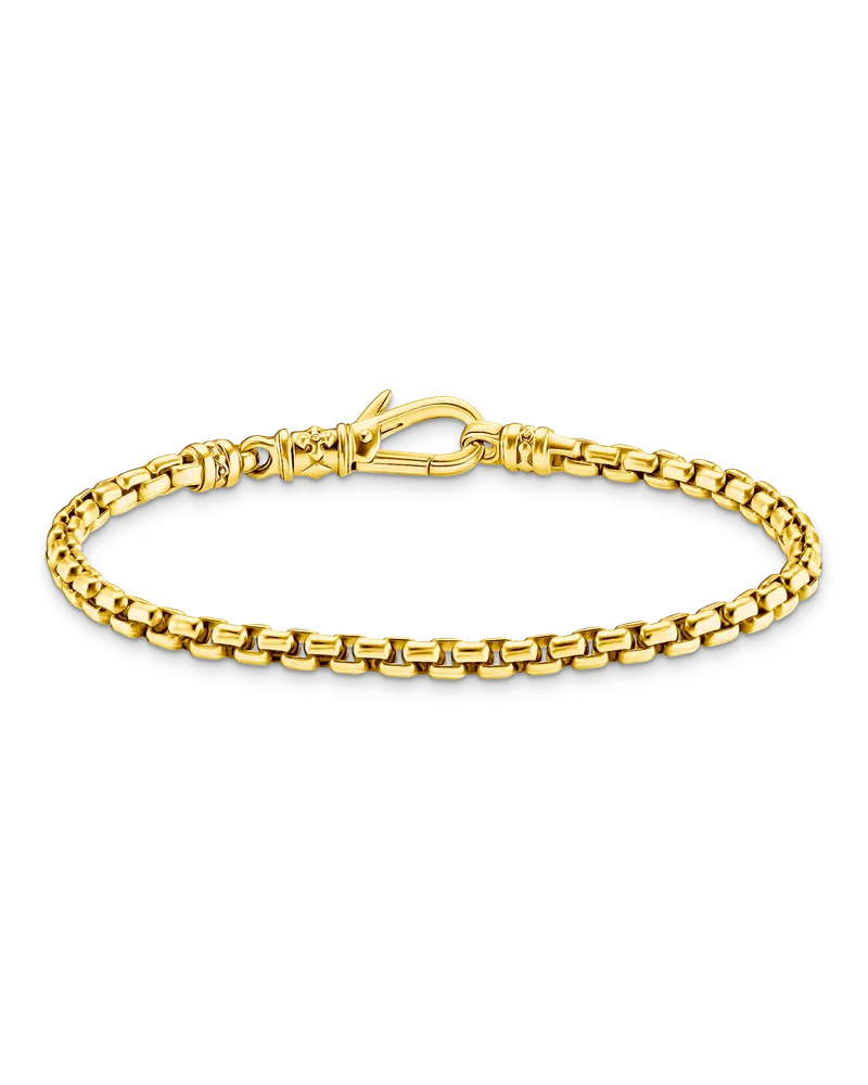 Thomas Sabo Herren Venezia-Armband vergoldet, Sterlingsilber Gelbgold vergoldet Gelbgoldfarben