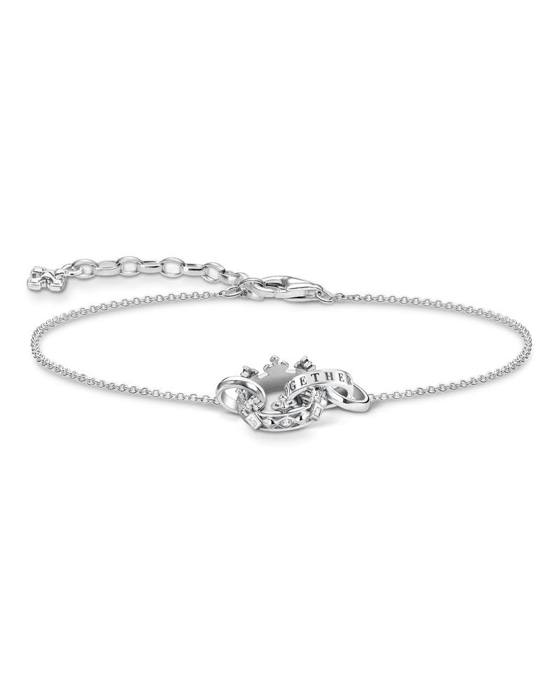 Thomas Sabo Damen Armband Krone silber, Sterlingsilber Silberfarben