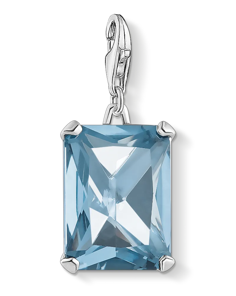 Thomas Sabo Charm-Anhänger Großer Stein blau Hellblau