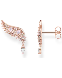 Thomas Sabo Ohrstecker Phönix-Flügel mit rosa Steinen roségold Pink