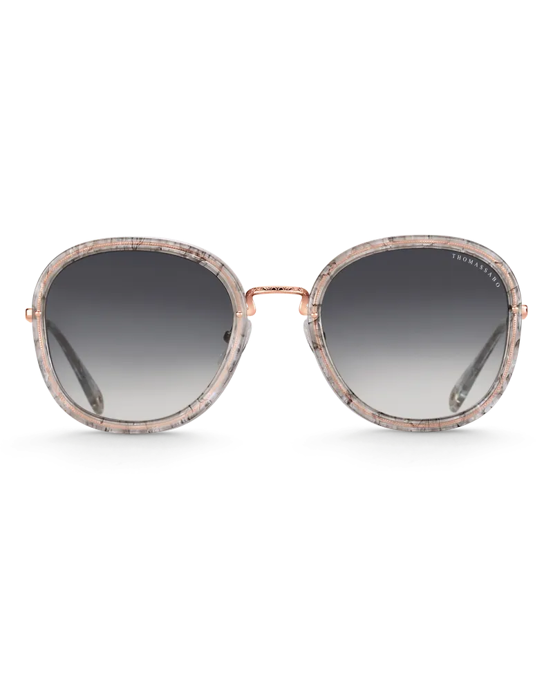 Thomas Sabo Damen Sonnenbrille Mia Quadratisch grau, Keramik Grau