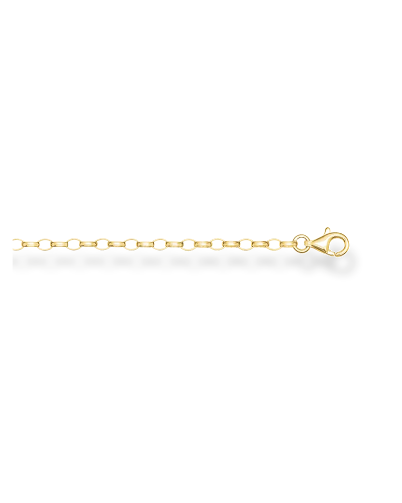 Thomas Sabo Herren Verlängerungskette klassisch, Sterlingsilber Gelbgold vergoldet Gelbgoldfarben