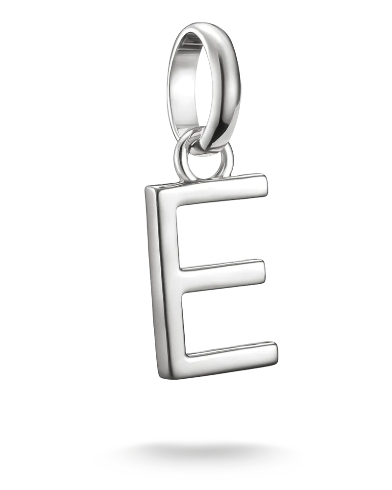 Thomas Sabo Damen Charm-Anhänger Buchstabe E Connect Silber, Sterlingsilber Silberfarben