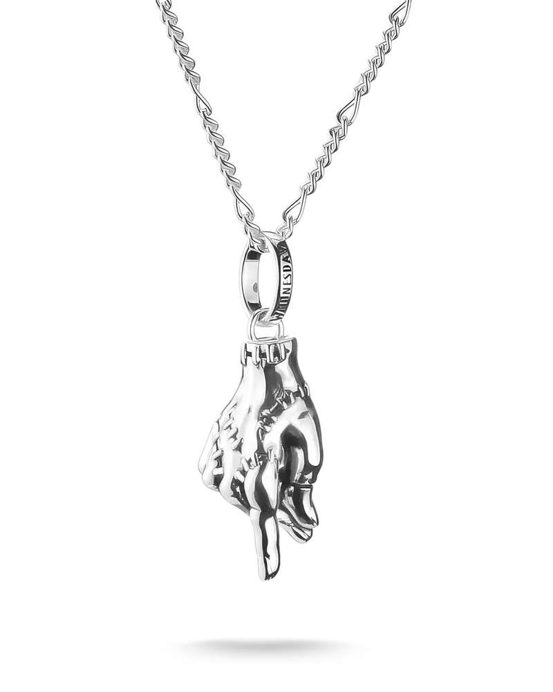 Thomas Sabo Herren Kette Wednesday Eiskaltes Händchen Silber, Sterlingsilber geschwärzt Silberfarben