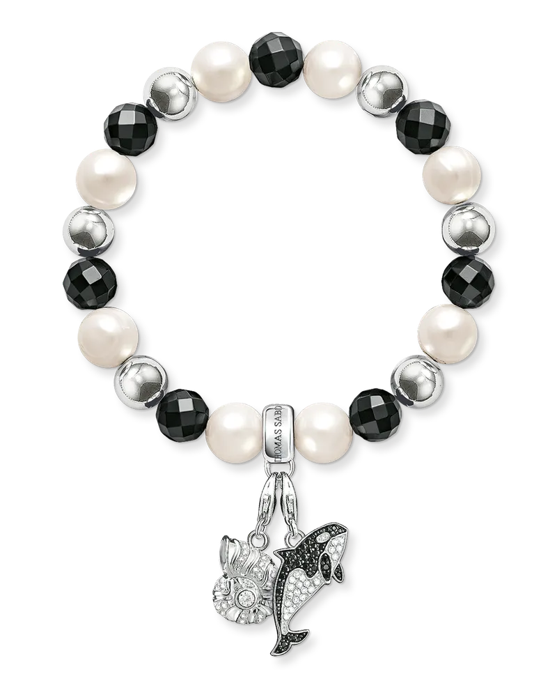 Thomas Sabo Damen Armband, 517, Charm Club Collection Schwarz