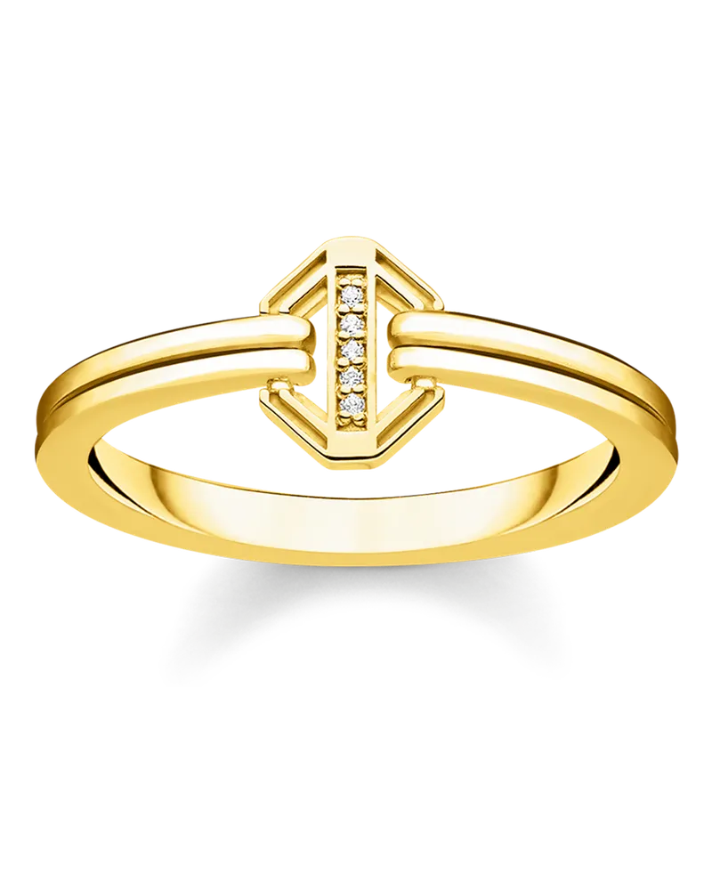 Thomas Sabo Damen Ring Vintage gold, Sterlingsilber Gelbgold vergoldet Gelbgoldfarben