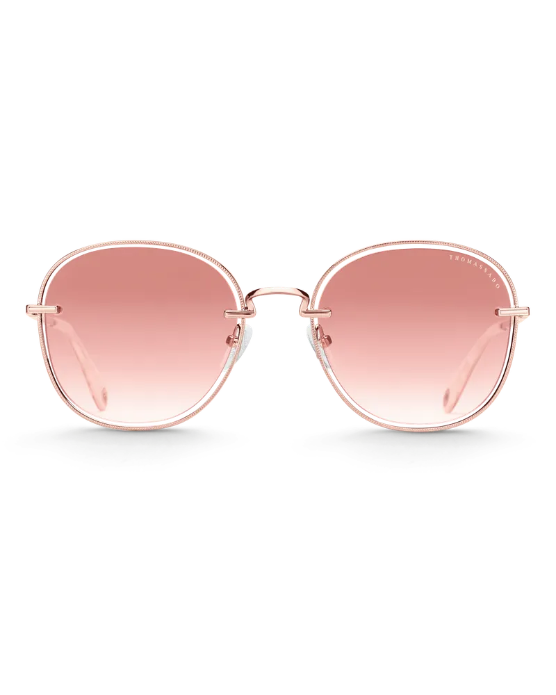 Thomas Sabo Damen Sonnenbrille Mia Quadratisch rosa, Edelstahl Pink